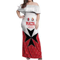 Custom Malta Football Champions Off Shoulder Maxi Dress Sporty Style
