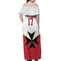 Custom Malta Football Champions Off Shoulder Maxi Dress Sporty Style