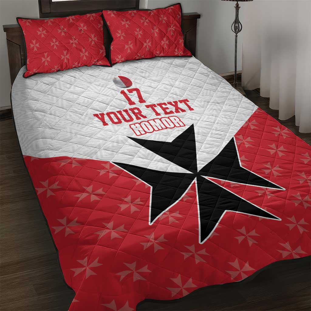 Custom Malta Football Champions Quilt Bed Set Sporty Style