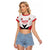 Custom Malta Football Champions Raglan Cropped T Shirt Sporty Style