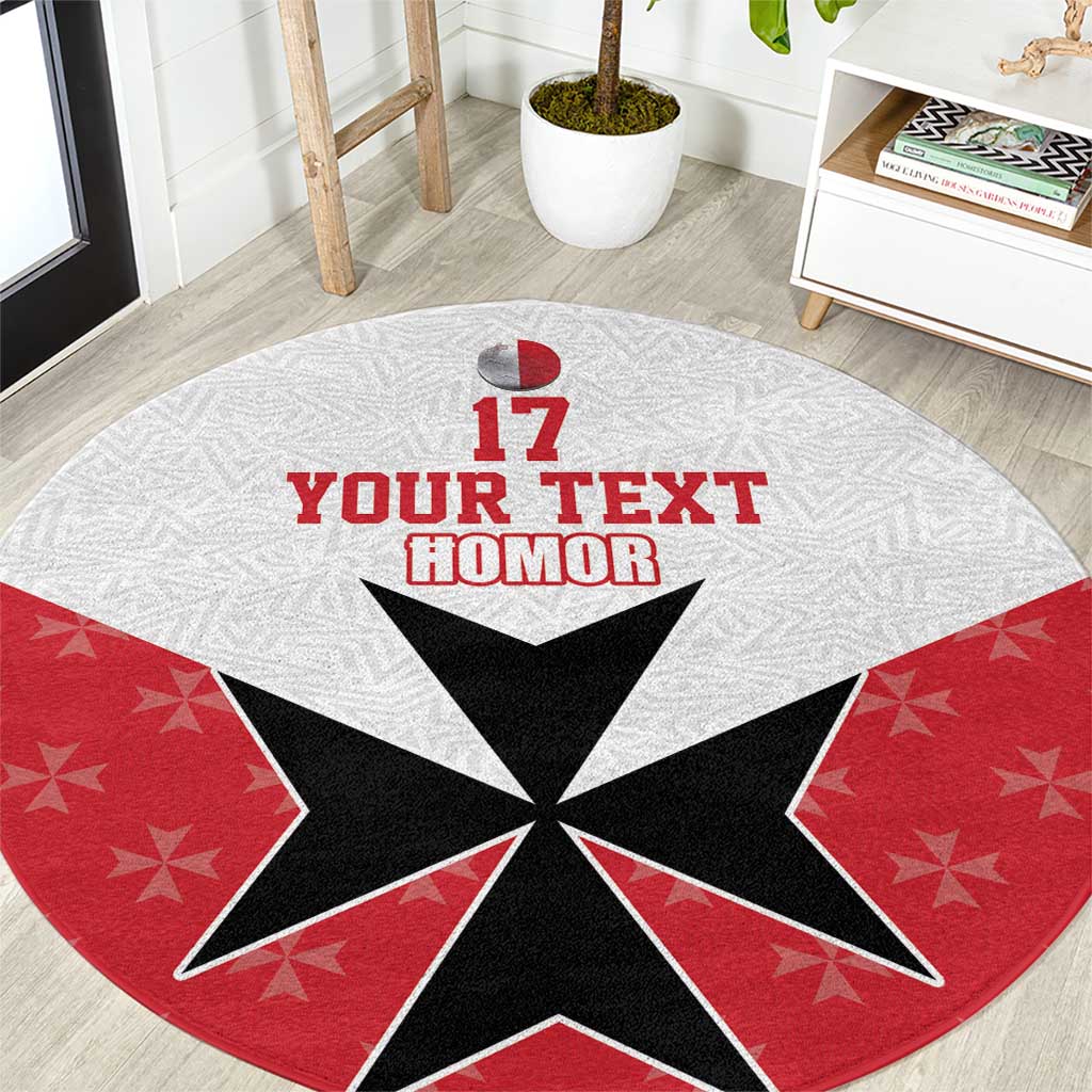 Custom Malta Football Champions Round Carpet Sporty Style
