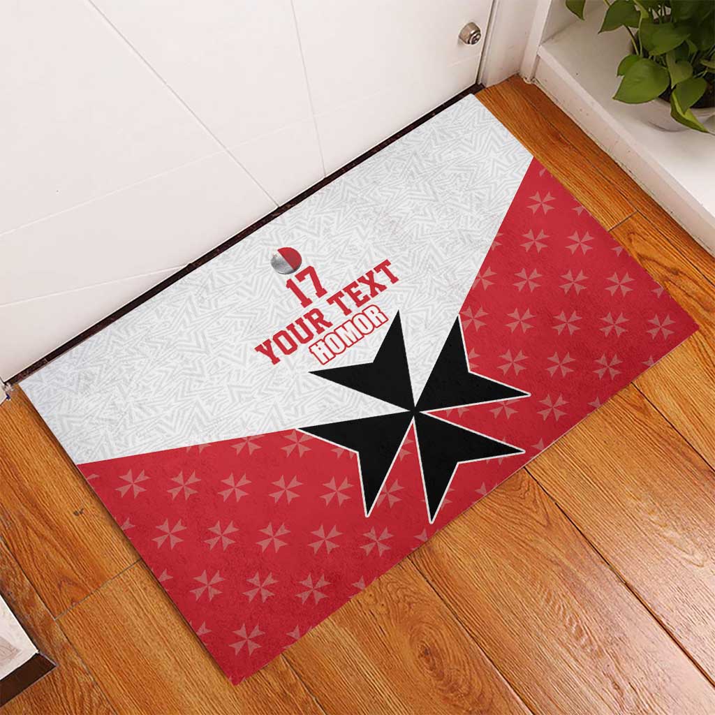 Custom Malta Football Champions Rubber Doormat Sporty Style