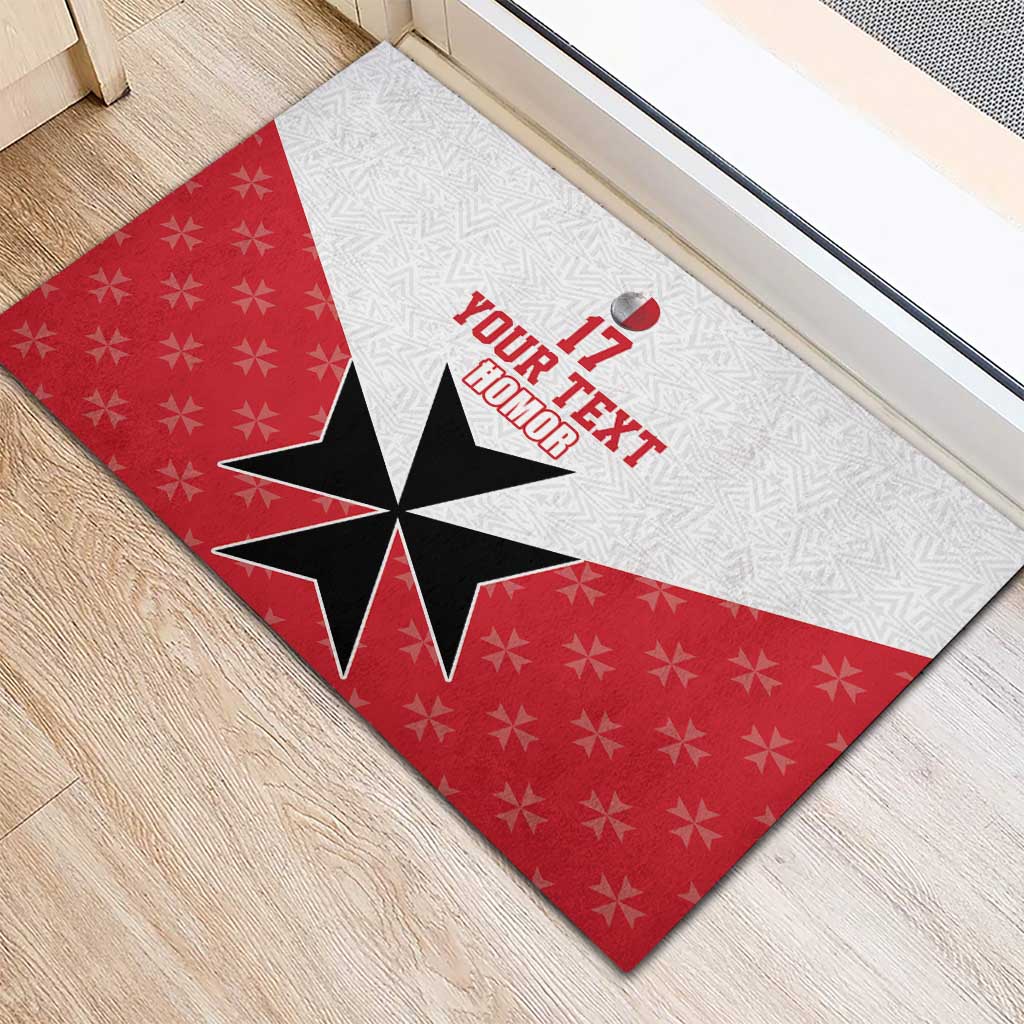 Custom Malta Football Champions Rubber Doormat Sporty Style
