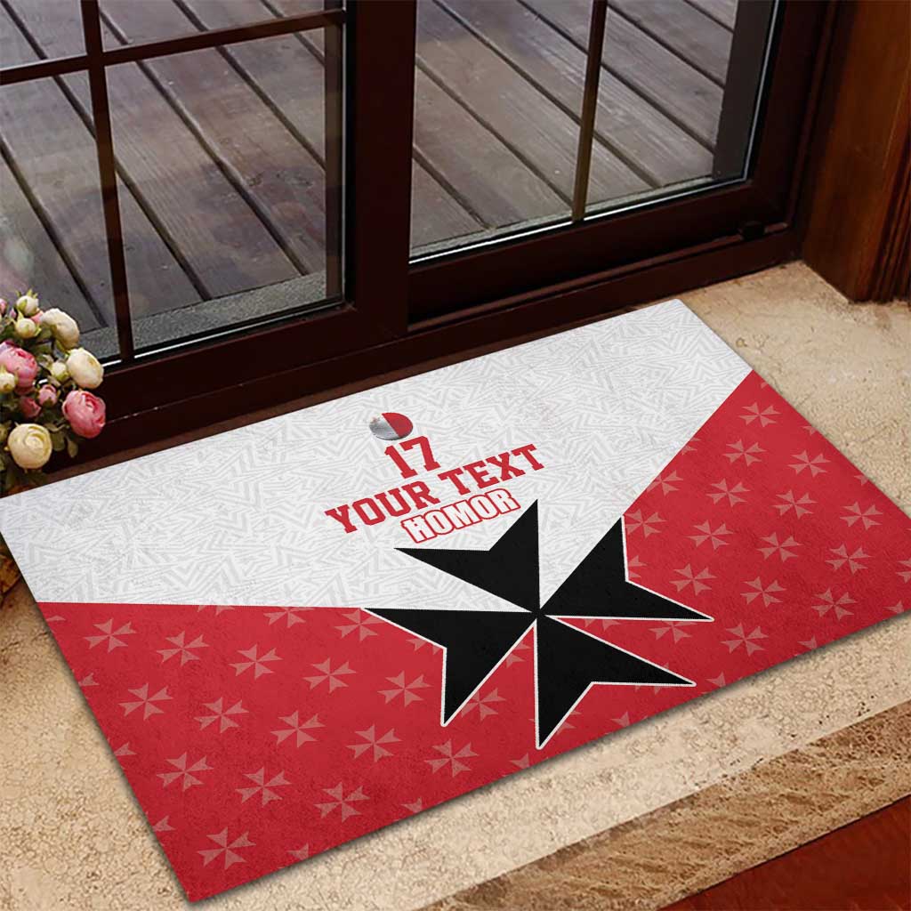 Custom Malta Football Champions Rubber Doormat Sporty Style