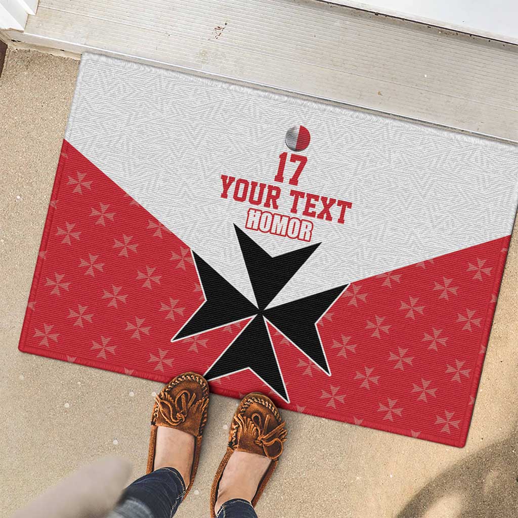 Custom Malta Football Champions Rubber Doormat Sporty Style