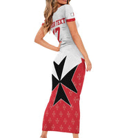 Custom Malta Football Champions Short Sleeve Bodycon Dress Sporty Style