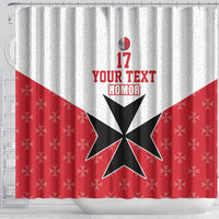 Custom Malta Football Champions Shower Curtain Sporty Style