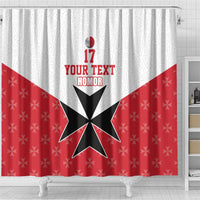 Custom Malta Football Champions Shower Curtain Sporty Style