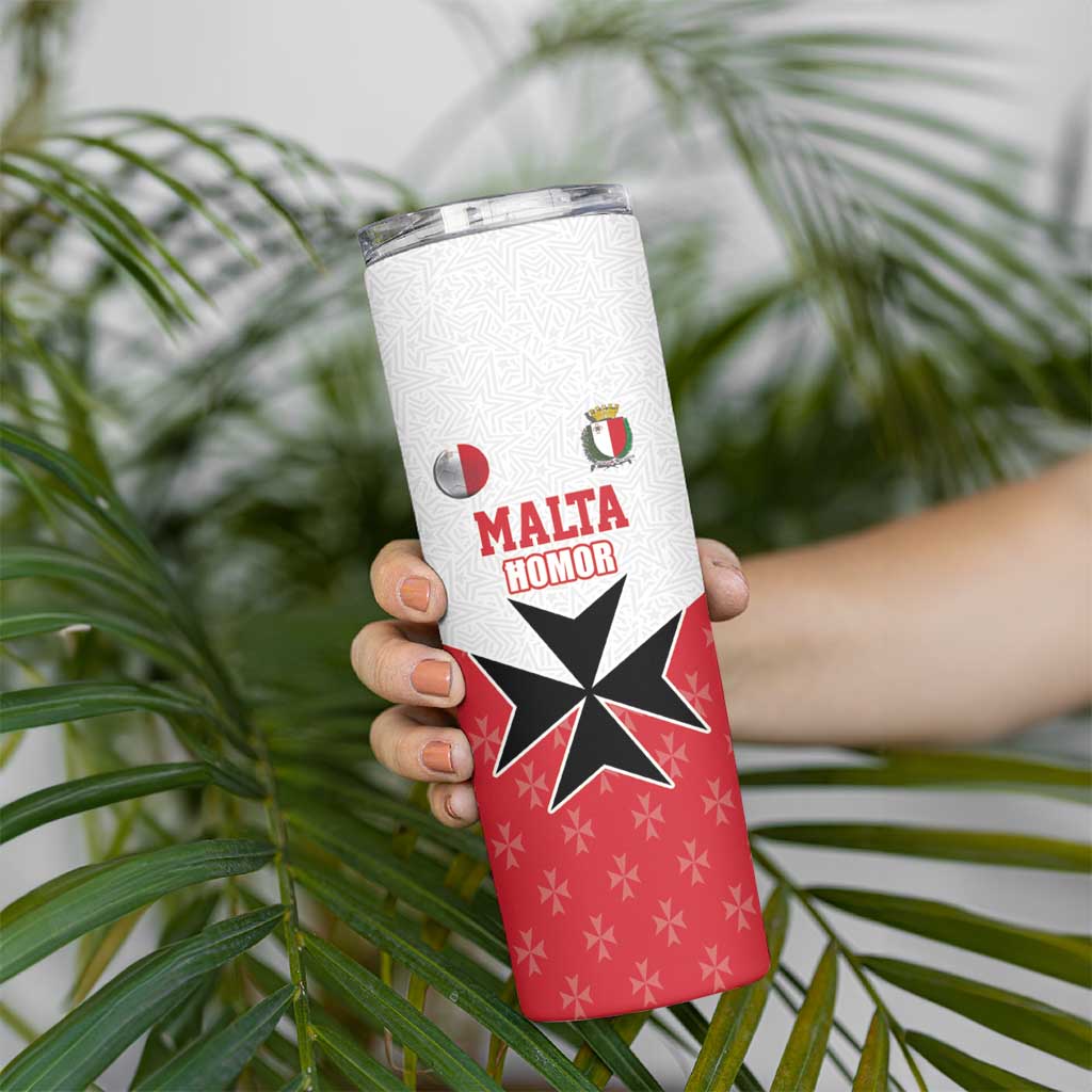 Custom Malta Football Champions Skinny Tumbler Sporty Style