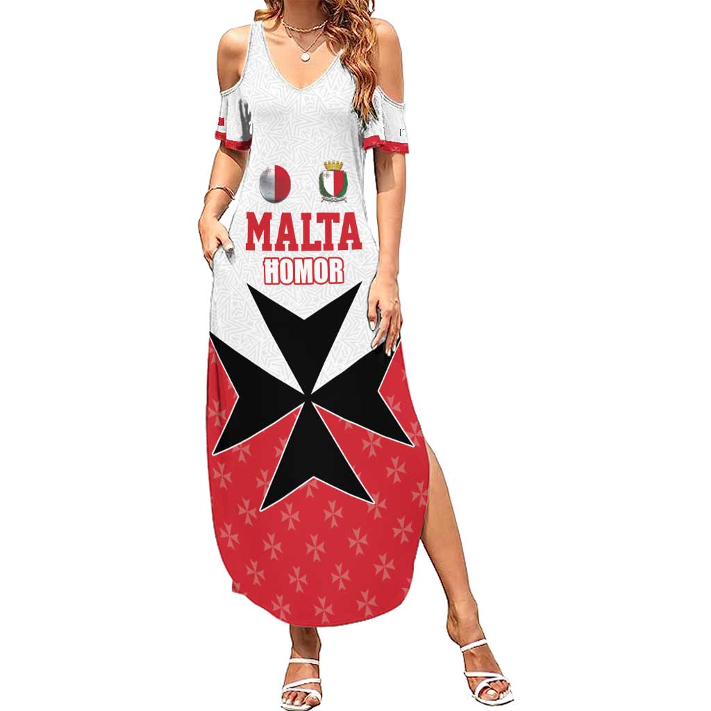 Custom Malta Football Champions Summer Maxi Dress Sporty Style