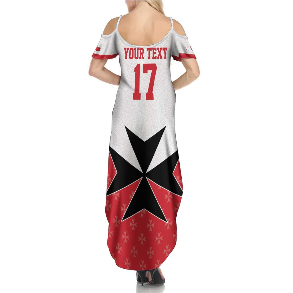 Custom Malta Football Champions Summer Maxi Dress Sporty Style