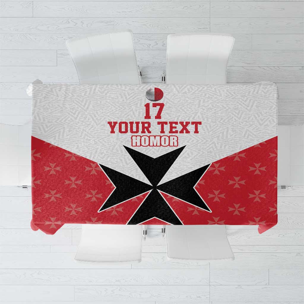 Custom Malta Football Champions Tablecloth Sporty Style