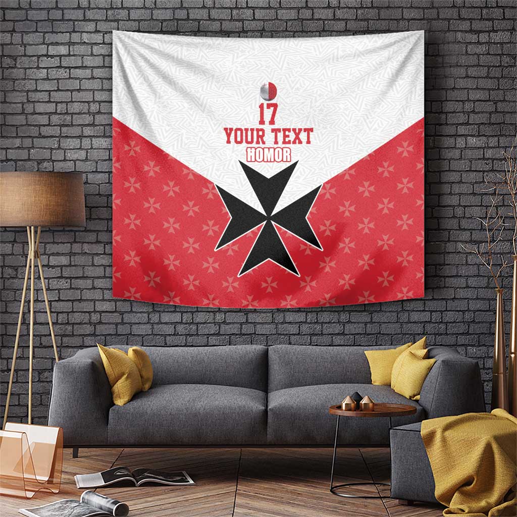 Custom Malta Football Champions Tapestry Sporty Style
