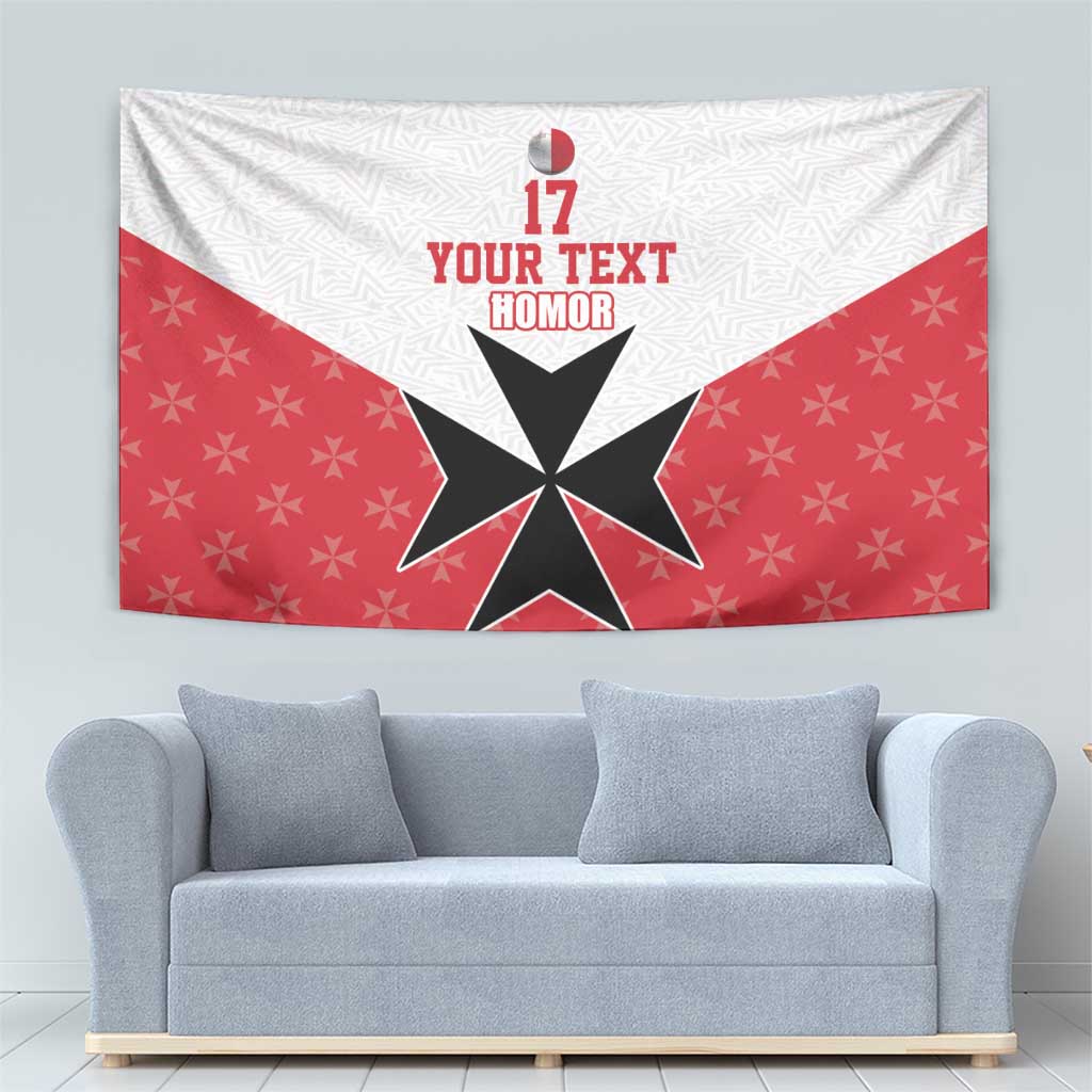 Custom Malta Football Champions Tapestry Sporty Style
