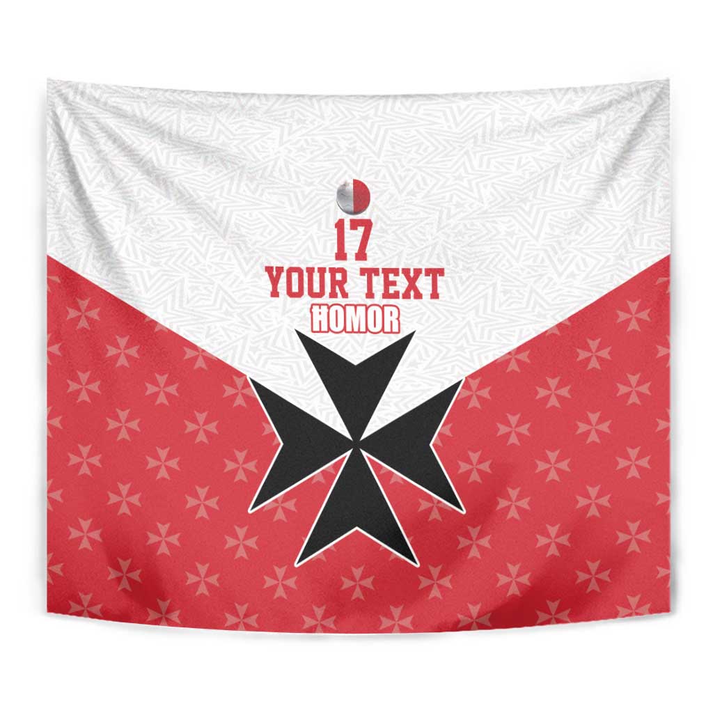Custom Malta Football Champions Tapestry Sporty Style