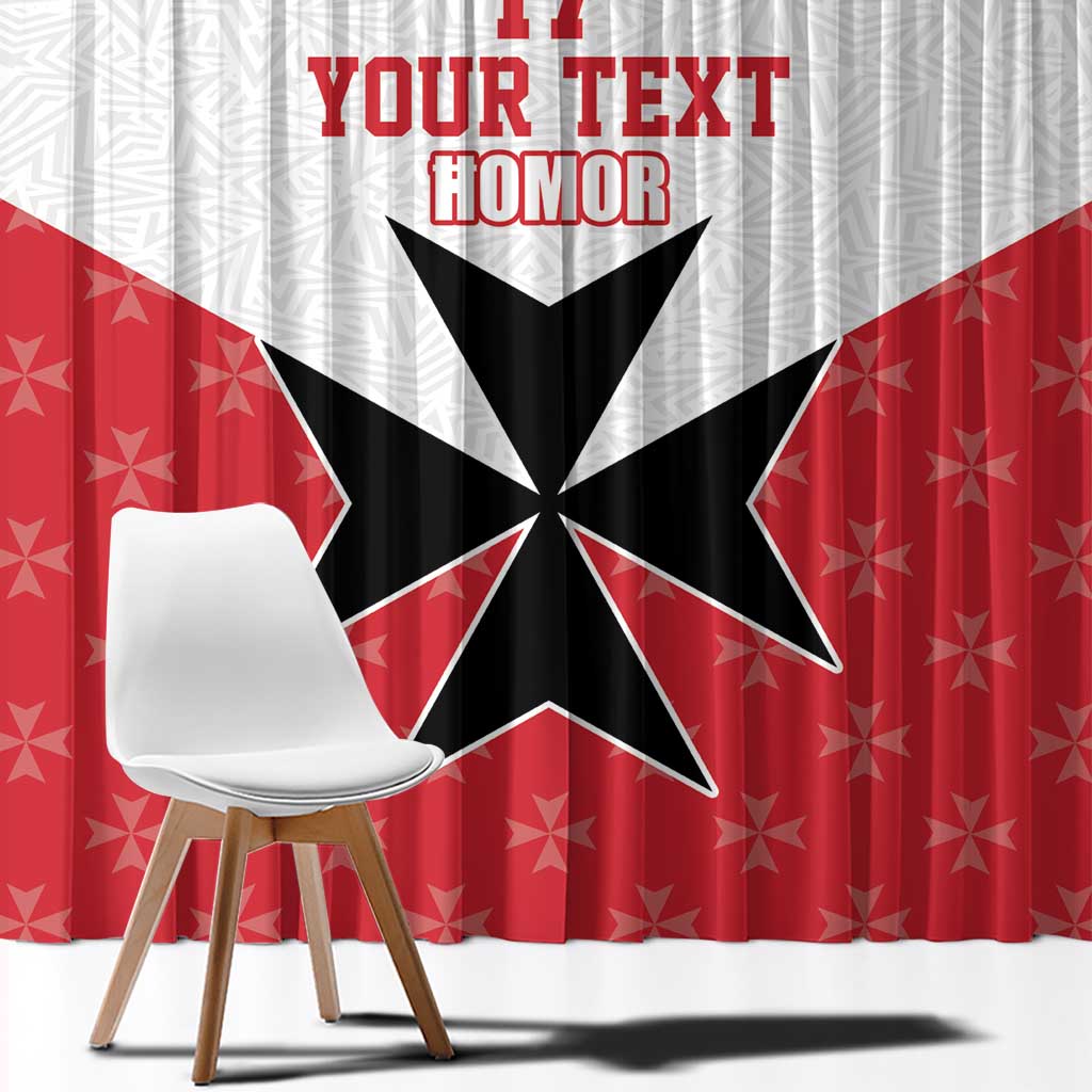 Custom Malta Football Champions Window Curtain Sporty Style