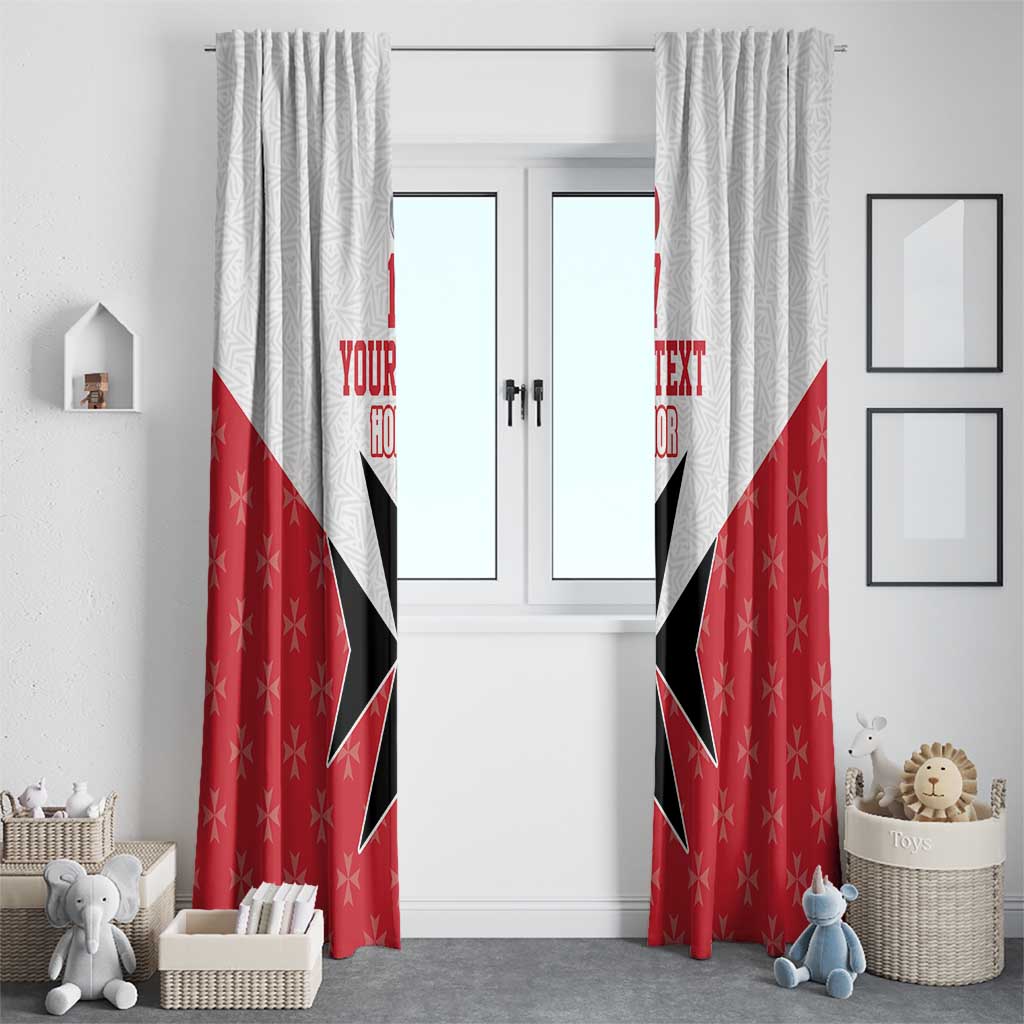 Custom Malta Football Champions Window Curtain Sporty Style