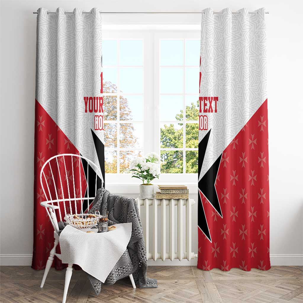 Custom Malta Football Champions Window Curtain Sporty Style