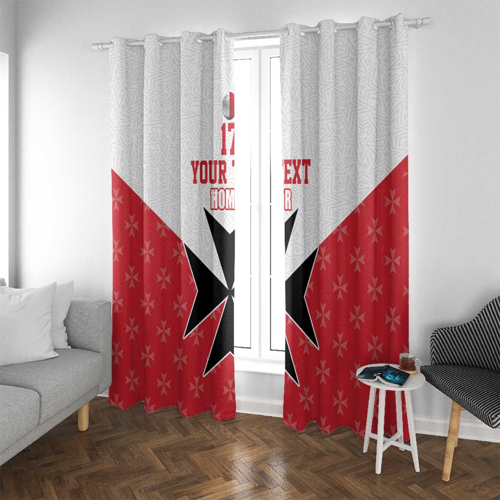 Custom Malta Football Champions Window Curtain Sporty Style