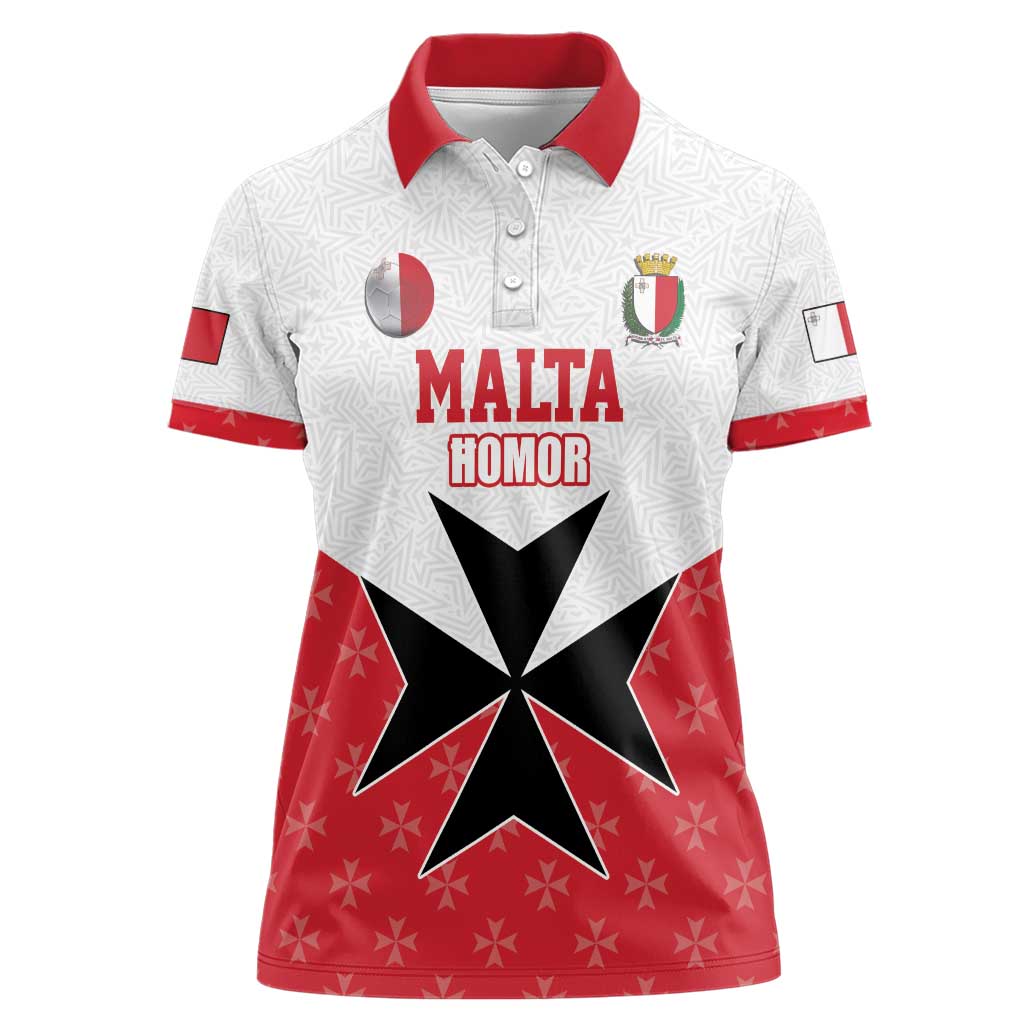 Custom Malta Football Champions Women Polo Shirt Sporty Style