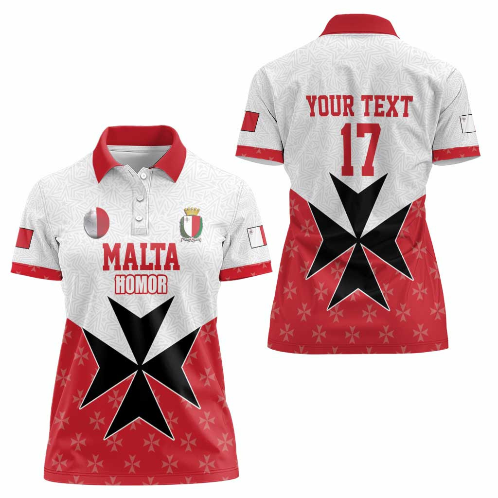 Custom Malta Football Champions Women Polo Shirt Sporty Style