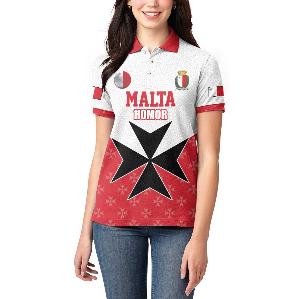 Custom Malta Football Champions Women Polo Shirt Sporty Style