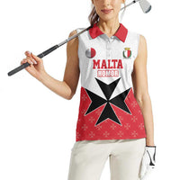 Custom Malta Football Champions Women Sleeveless Polo Shirt Sporty Style