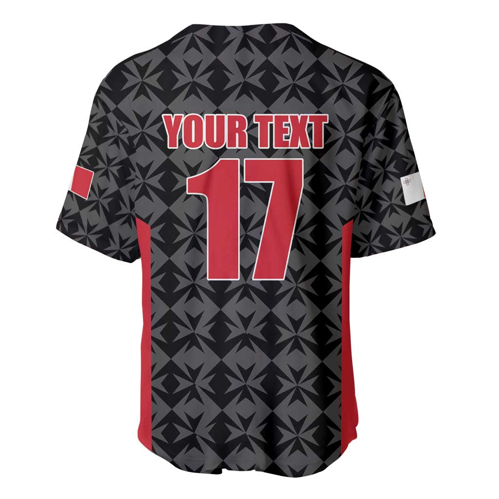 Custom Malta Football Jersey Go Champions Baseball Jersey Black Style