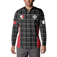 Custom Malta Football Jersey Go Champions Button Sweatshirt Black Style