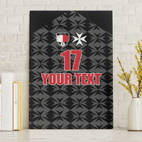 Custom Malta Football Jersey Go Champions Canvas Wall Art Black Style