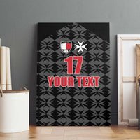 Custom Malta Football Jersey Go Champions Canvas Wall Art Black Style