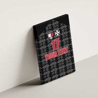 Custom Malta Football Jersey Go Champions Canvas Wall Art Black Style