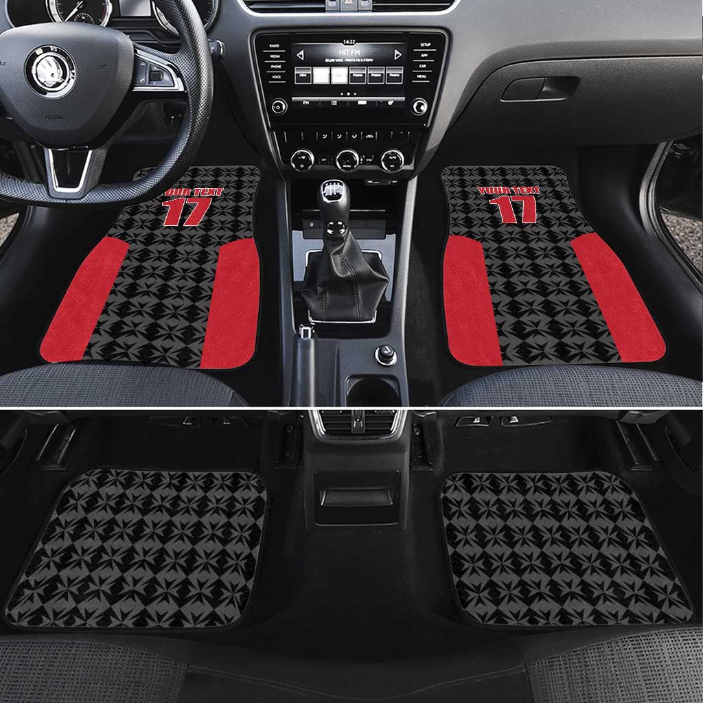Custom Malta Football Jersey Go Champions Car Mats Black Style