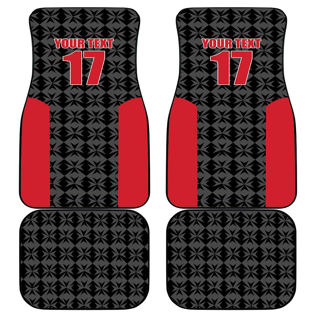 Custom Malta Football Jersey Go Champions Car Mats Black Style