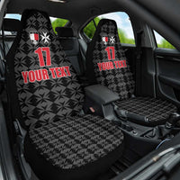 Custom Malta Football Jersey Go Champions Car Seat Cover Black Style
