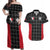 Custom Malta Football Jersey Go Champions Couples Matching Off Shoulder Maxi Dress and Hawaiian Shirt Black Style
