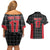 Custom Malta Football Jersey Go Champions Couples Matching Off Shoulder Short Dress and Hawaiian Shirt Black Style
