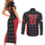 Custom Malta Football Jersey Go Champions Couples Matching Short Sleeve Bodycon Dress and Long Sleeve Button Shirt Black Style