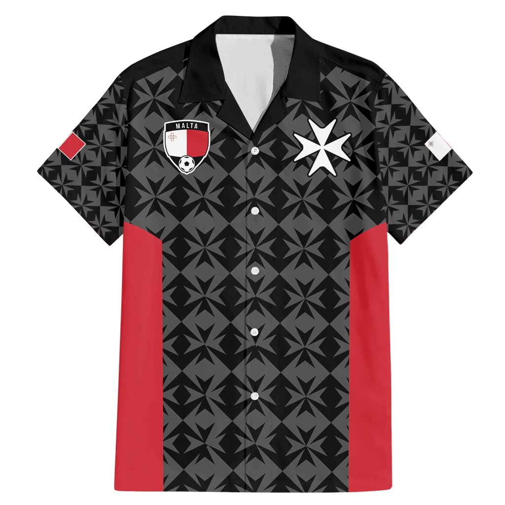 Custom Malta Football Jersey Go Champions Family Matching Mermaid Dress and Hawaiian Shirt Black Style