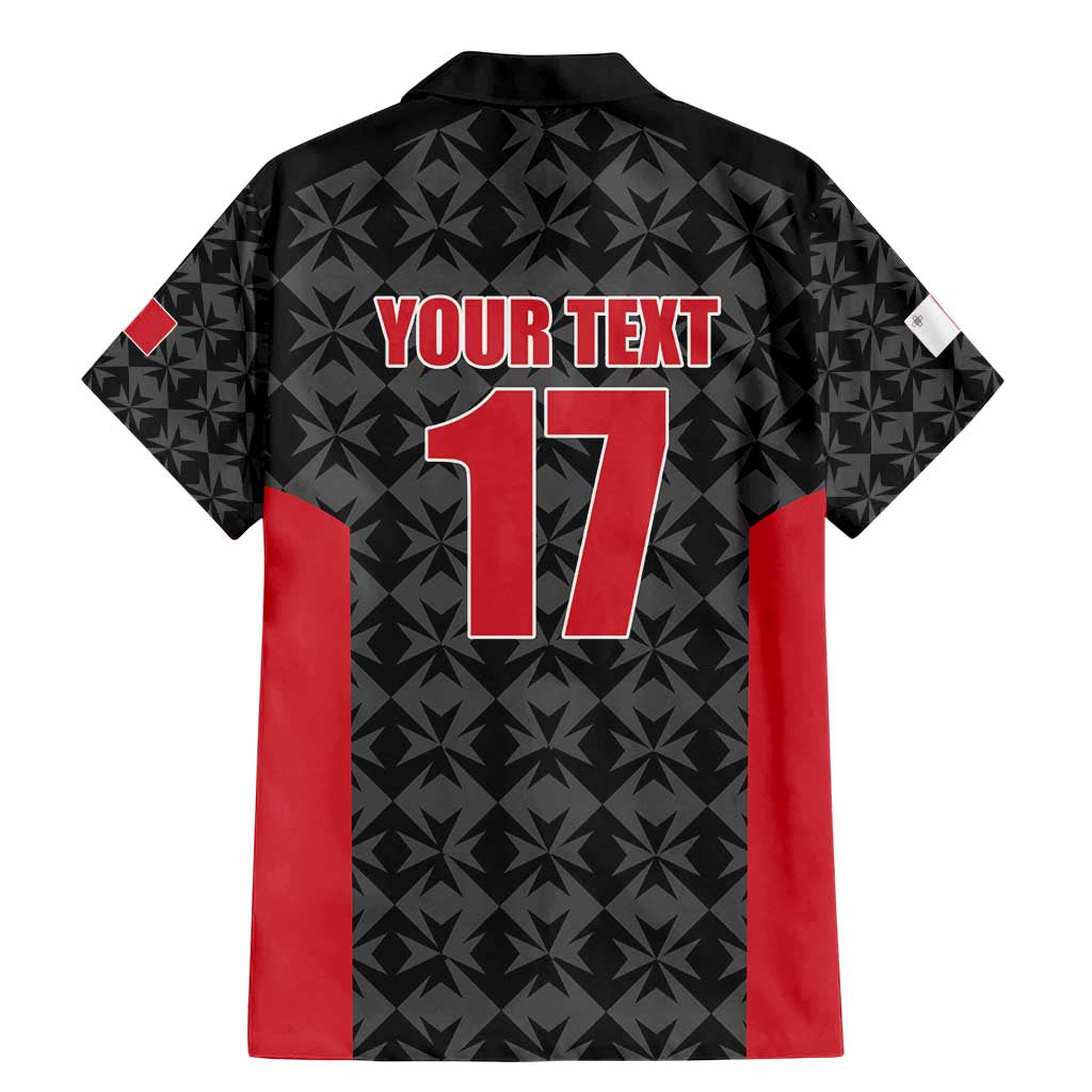 Custom Malta Football Jersey Go Champions Family Matching Mermaid Dress and Hawaiian Shirt Black Style