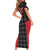 Custom Malta Football Jersey Go Champions Family Matching Short Sleeve Bodycon Dress and Hawaiian Shirt Black Style
