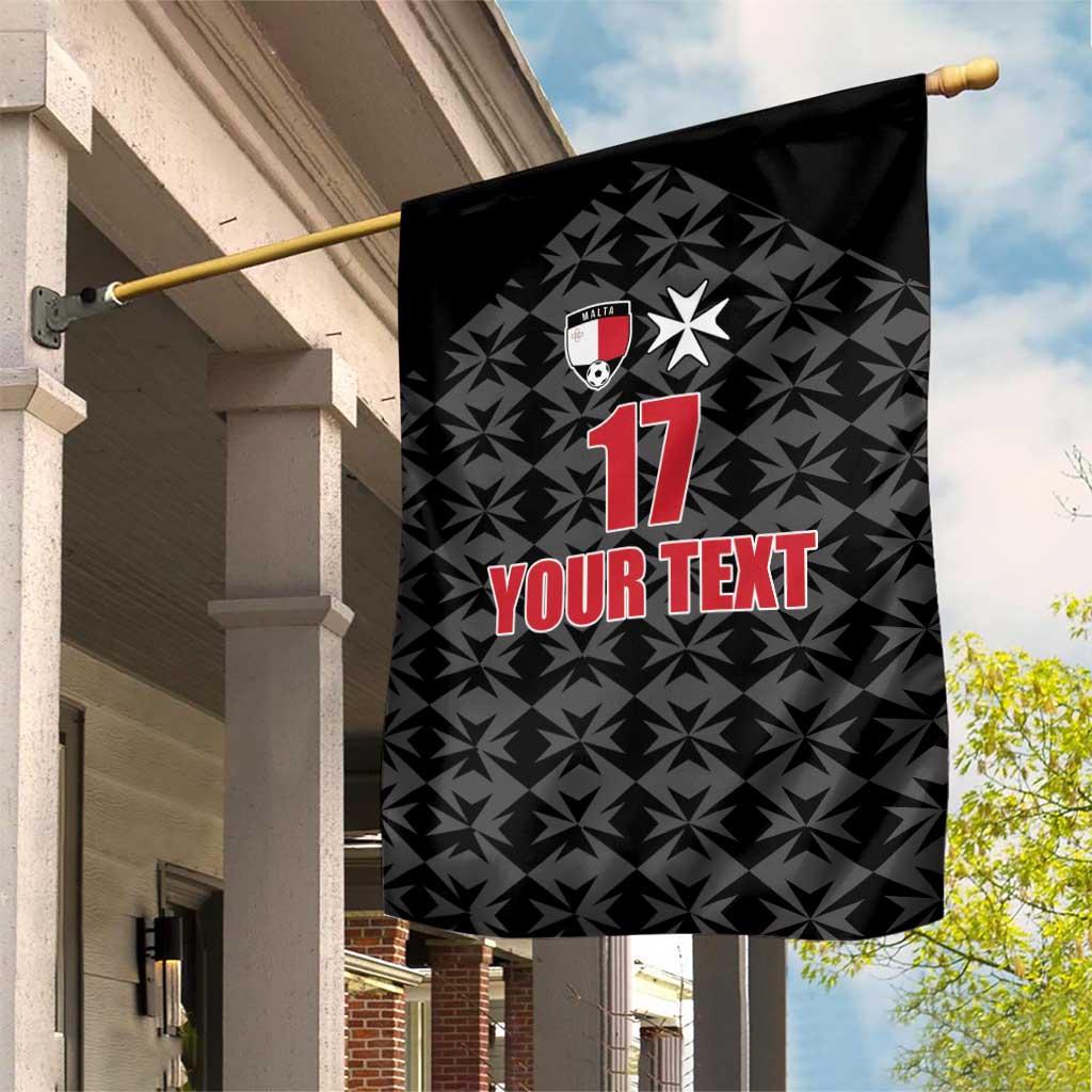 Custom Malta Football Jersey Go Champions Garden Flag Black Style
