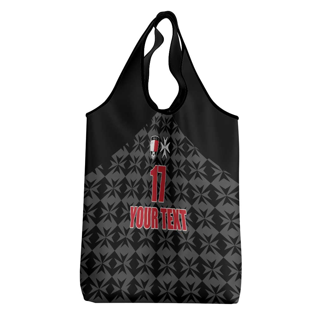 Custom Malta Football Jersey Go Champions Grocery Bag Black Style