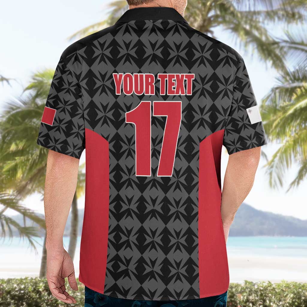 Custom Malta Football Jersey Go Champions Hawaiian Shirt Black Style
