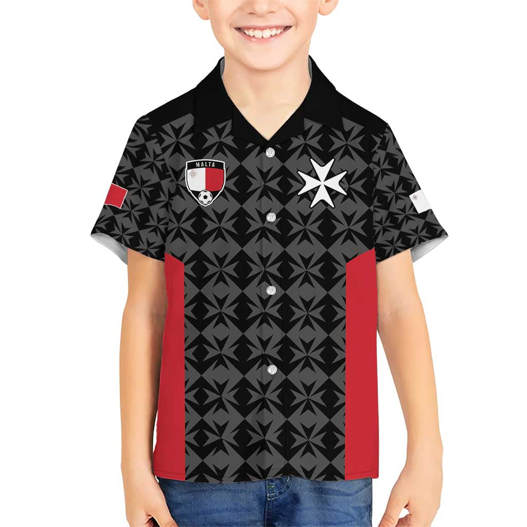 Custom Malta Football Jersey Go Champions Hawaiian Shirt Black Style