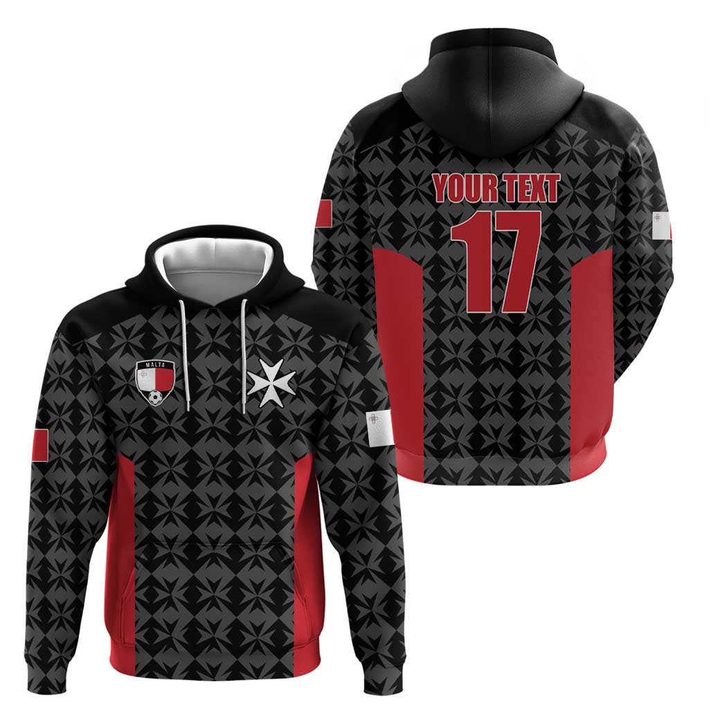 Custom Malta Football Jersey Go Champions Hoodie Black Style