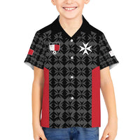 Custom Malta Football Jersey Go Champions Kid Hawaiian Shirt Black Style