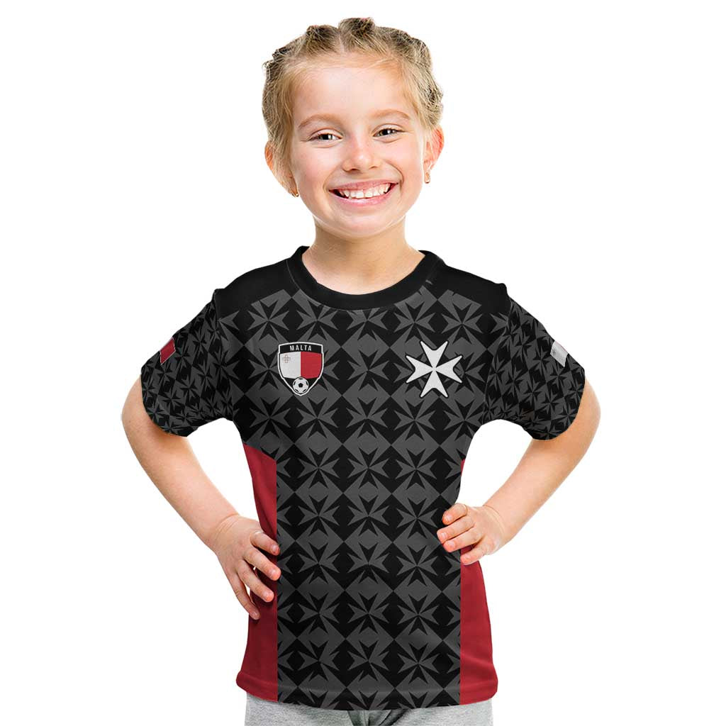 Custom Malta Football Jersey Go Champions Kid T Shirt Black Style