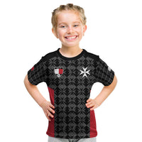 Custom Malta Football Jersey Go Champions Kid T Shirt Black Style
