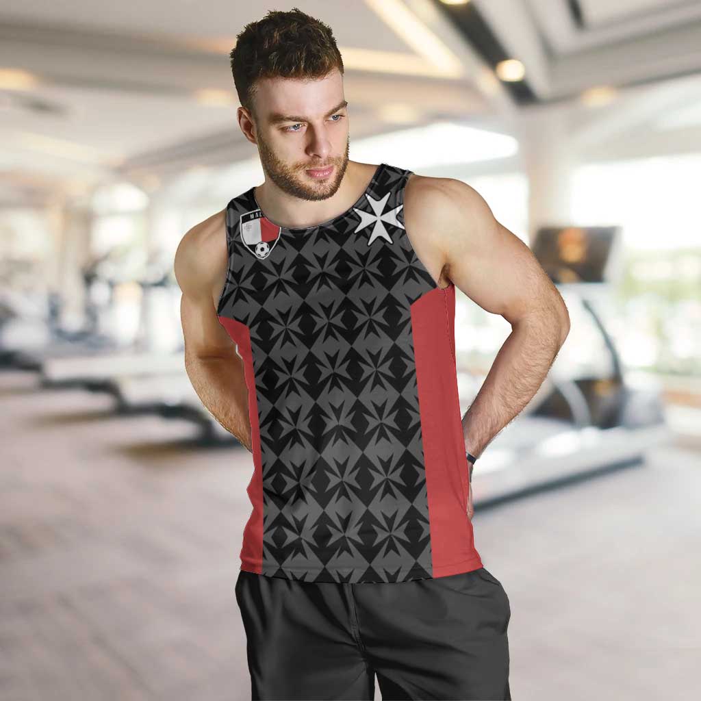 Custom Malta Football Jersey Go Champions Men Tank Top Black Style